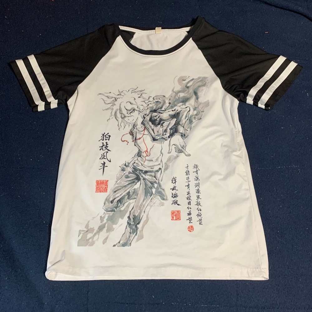 Danganronpa Shirt with Nagito Komaeda on the front